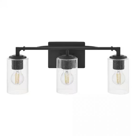 home-decorators-collection-4001583-112-helenwood-22-in-3-light-matte-black-bathroom-vanity-light-with-clear-seeded-glass