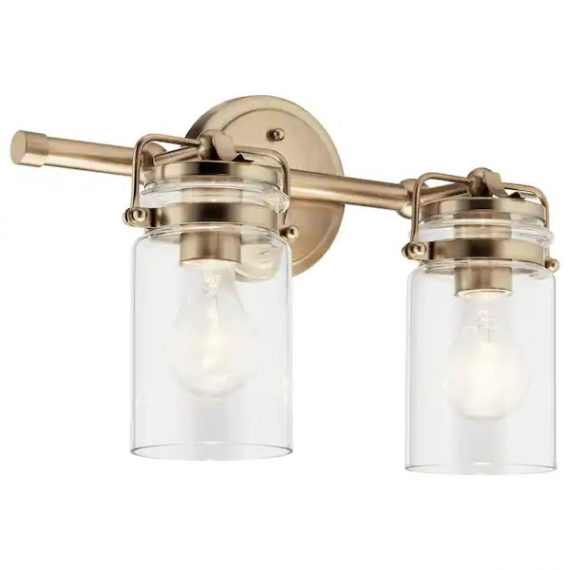 kichler-45688cpz-brinley-15-75-in-2-light-champagne-bronze-bathroom-vanity-light-with-clear-glass