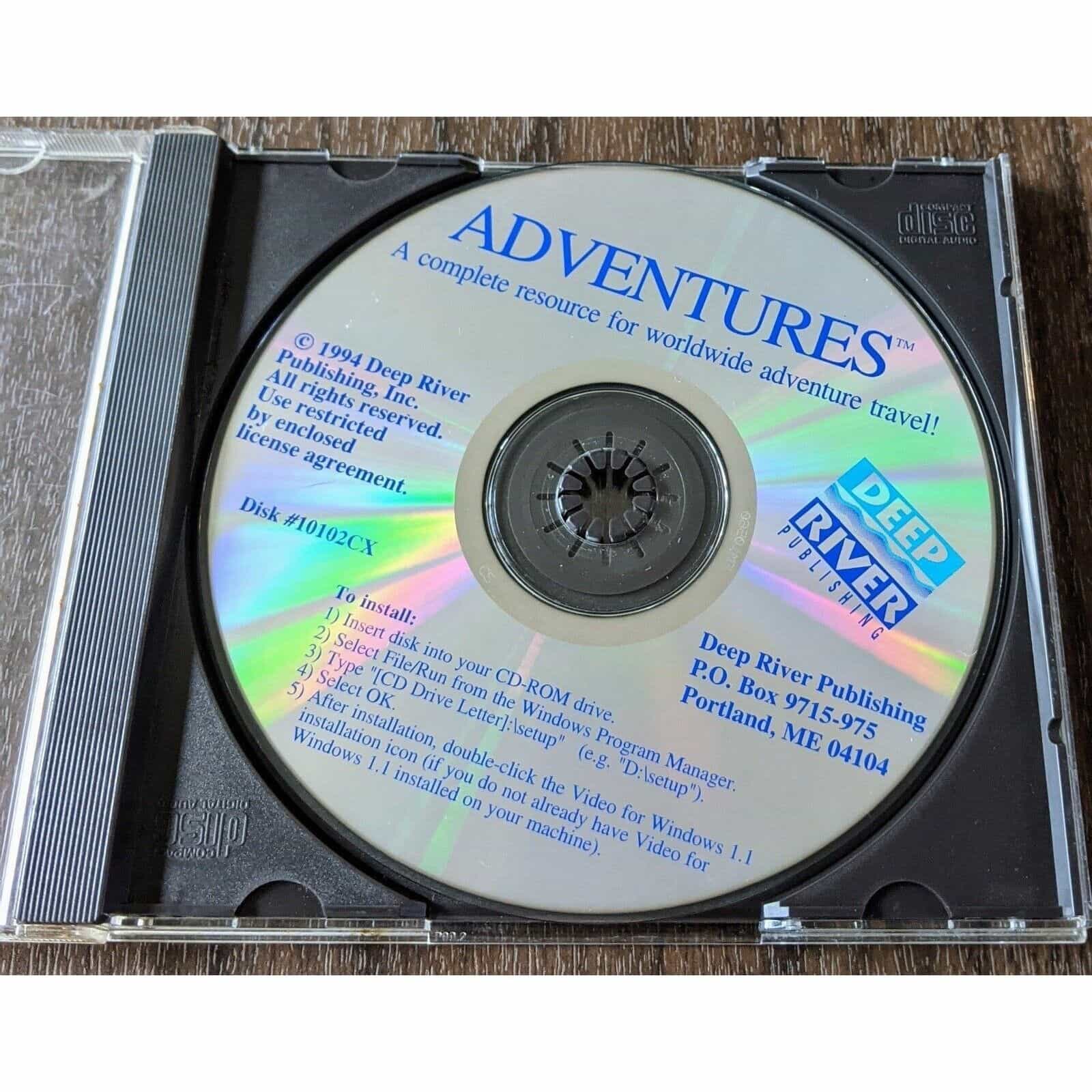 Adventures by Deep River Publishing PC Travel CD