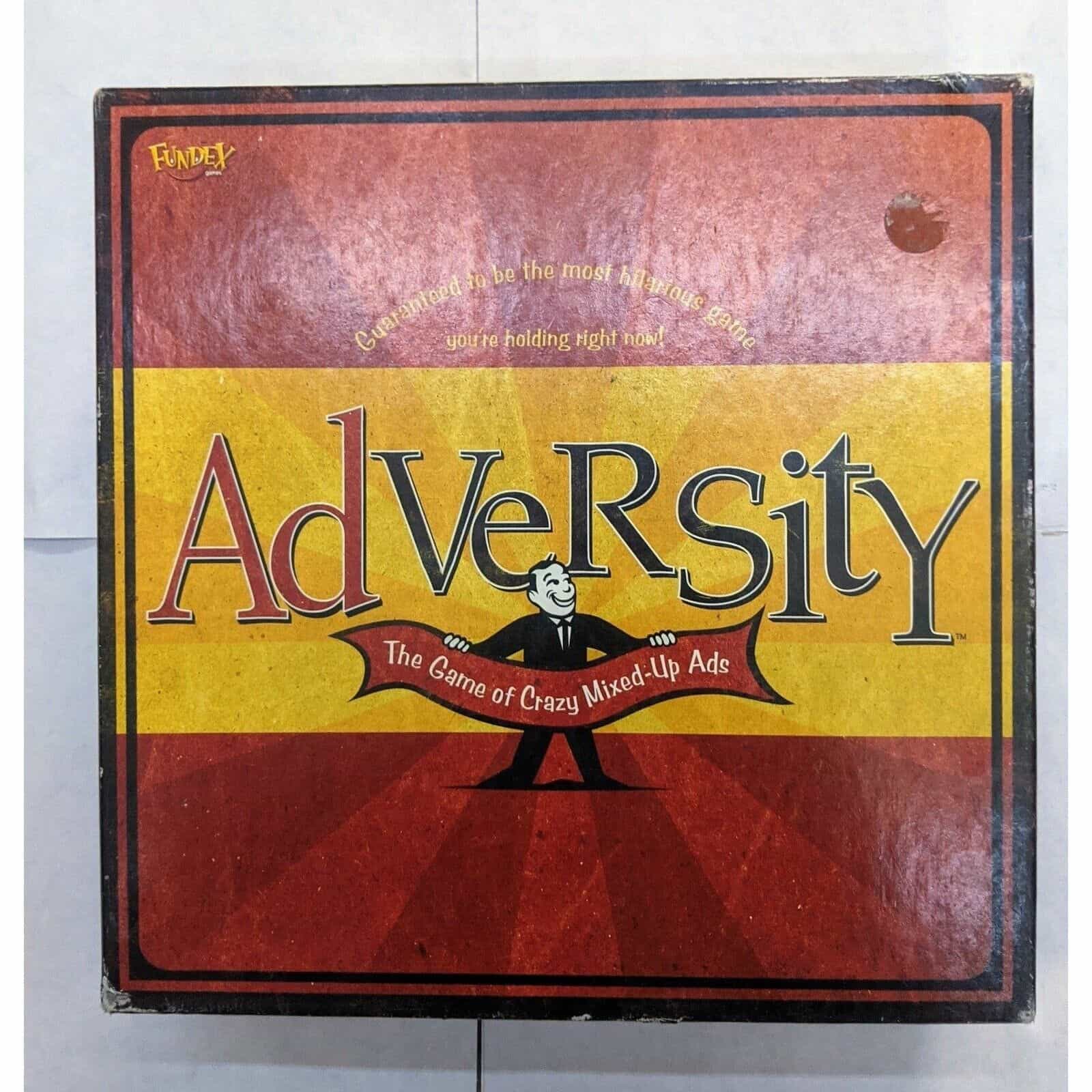 Adversity The Game of Crazy Mixed-up Ads Board Game