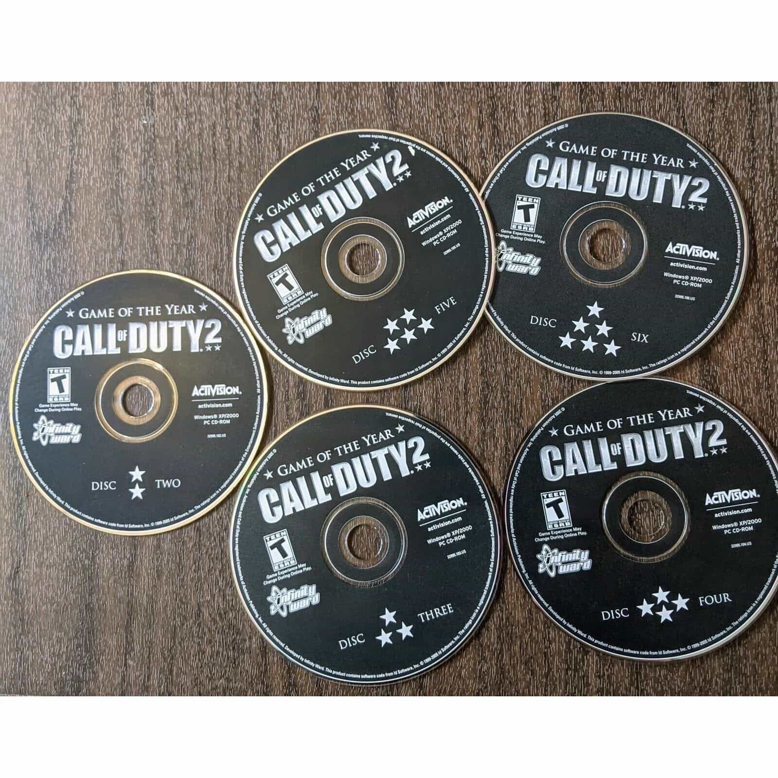 Call of Duty 2 PC Game Replacement Discs- Individual Discs Only!
