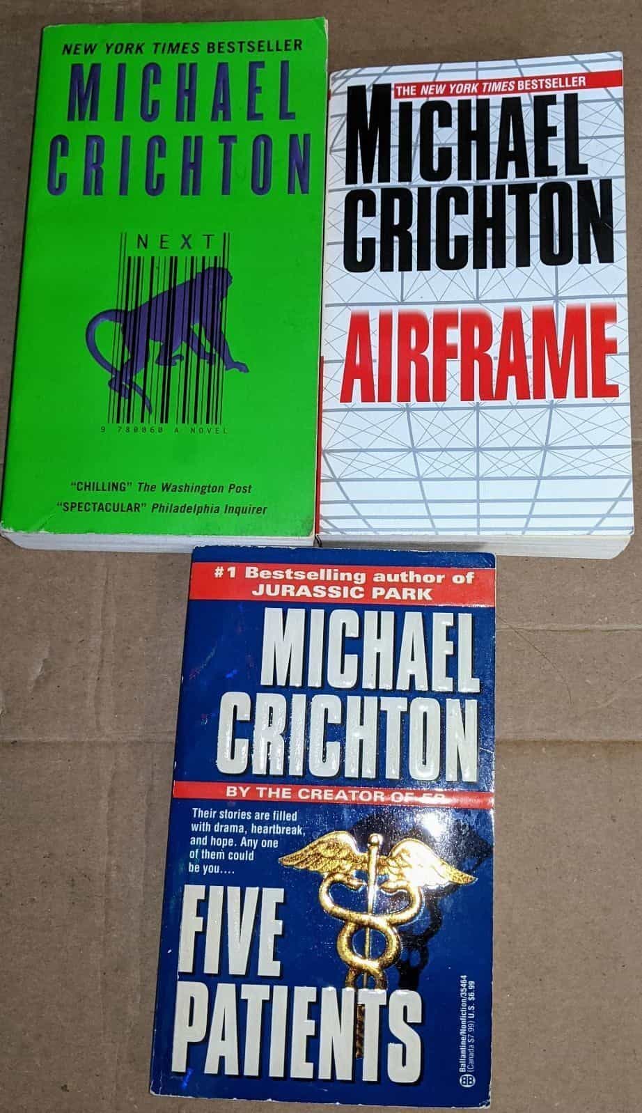 Michael Crichton Book Set of 3