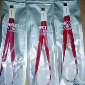 RadioShack Micro Magnetic USB Cables (x3 Red)