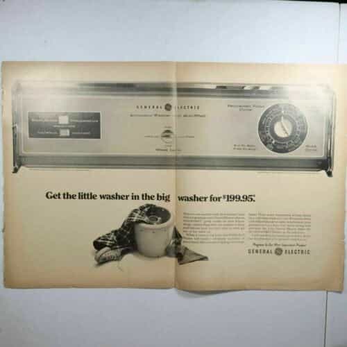 Vtg General Electric Washer Machine Mini-Wash Spec-T Life Magazine Print Ad