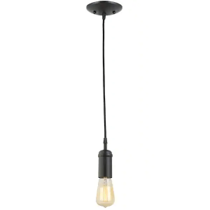 Globe Electric 64906 1-Light Vintage Edison Matte Black Mini Pendant