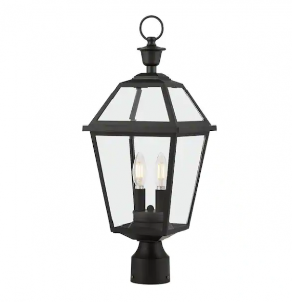 home-decorators-collection-jlw1802ax-01-mb-glenneyre-8-5-8-in-w-2-light-matte-black-french-quarter-gas-style-outdoor-post-with-clear-class