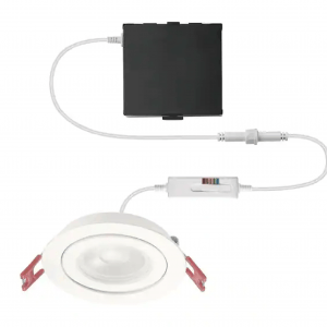 Commercial Electric 91916 3 in. Selectable CCT New Construction and Remodel Color Ultra-Spot Canless Recessed Integrated LED Kit