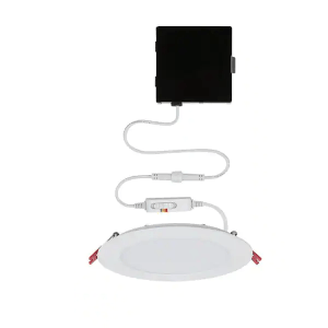 Commercial Electric 91461 Ultra Slim High Lumen 6 in. Selectable CCT New Construction and Remodel Integrated LED Recessed Lighting Kit