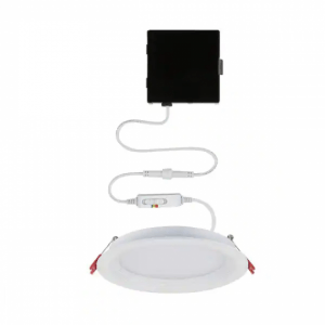 Commercial Electric 91463 True Baffle High Lumen 6 in. Selectable CCT New Construction and Remodel Integrated LED Recessed Lighting Kit