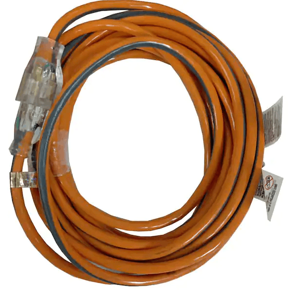 RIDGID 214074 50 ft. 14/3 Extension Cord, Orange and Gray