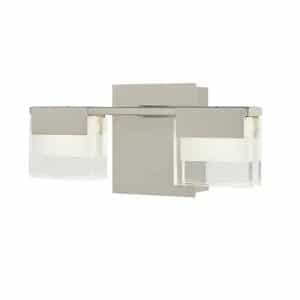 Home Decorators Collection 205115A VICINO 2-Light Brushed Nickel Integrated LED Bathroom Vanity Light Bar