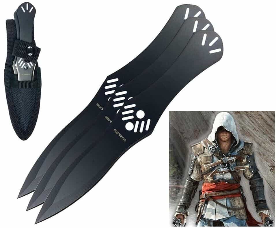 Assassin’s Creed Aerodynamic Throwing Knives with Case (Set of Three)