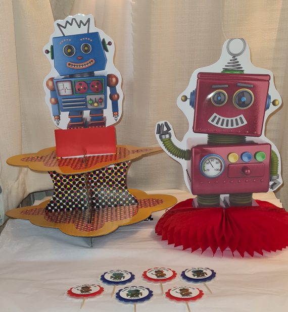red-robot-birthday-party-supplies-honeycomb-centerpiece
