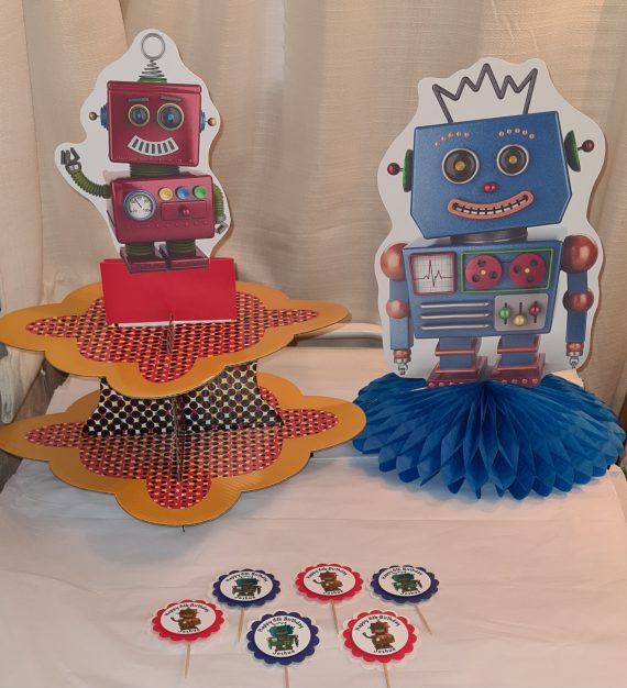 red-robot-birthday-party-supplies-honeycomb-centerpiece