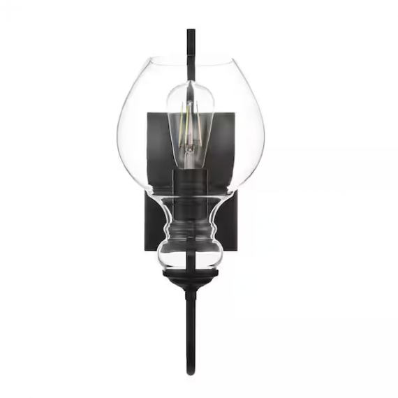 home-decorators-collection-hd19565s-bakerston-1-light-matte-black-wall-sconce-with-clear-glass-shade