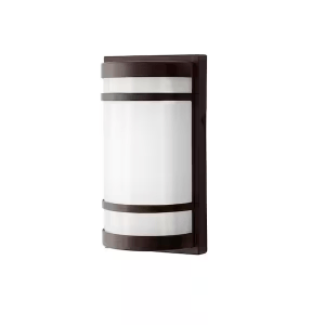 Home Decorators Collection 29800 1-Light Oil Rubbed Bronze LED Outdoor Wall Mount Lantern with White Glass