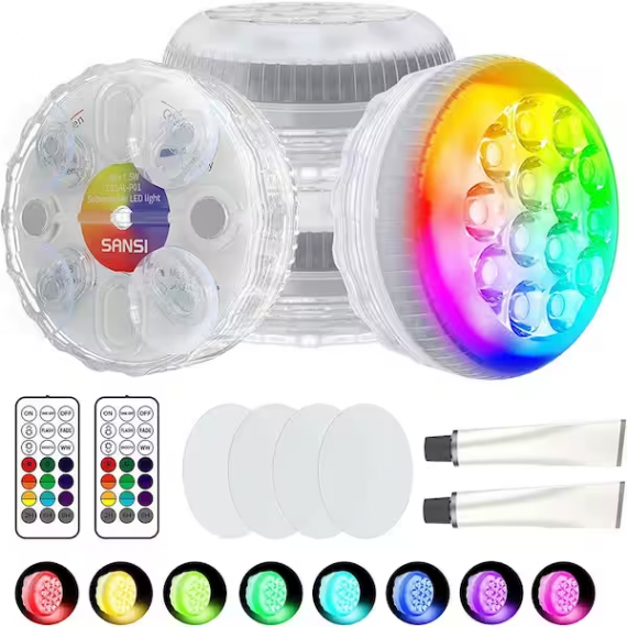 sansi-01-08-001-156804-rgb-submersible-led-underwater-lights-with-magnet-and-suction-cups-waterproof-ip68-with-16-colors-rf-remote-4-pack
