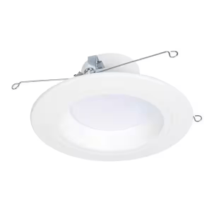 HALO RL56069FSD2W1EWH RL56 Series 5/6-inch recessed LED retrofit module. Selectable CCT Integrated LED Matte White, 600 Lumens