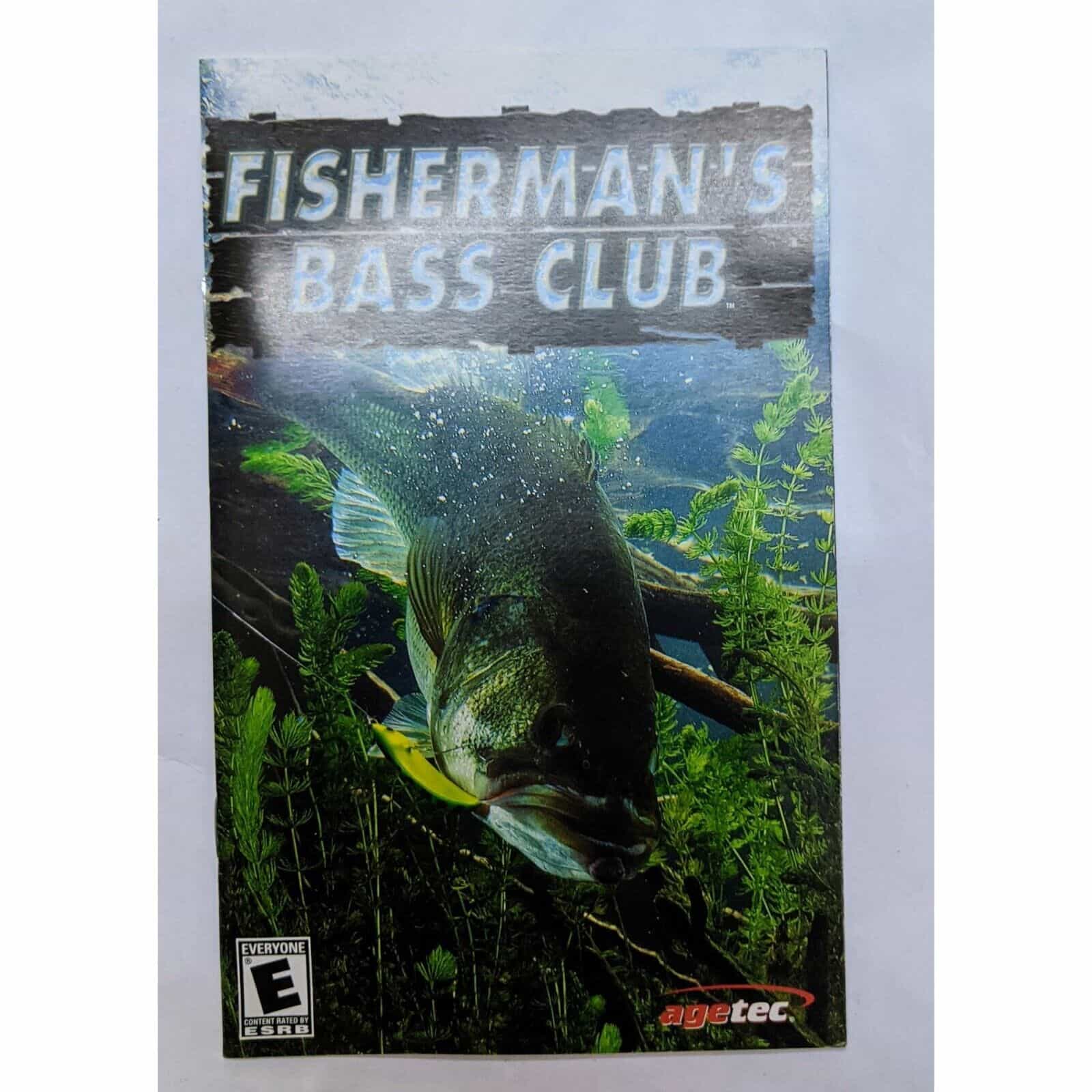 Fisherman’s Bass Club Game Manual for the PlayStation 2