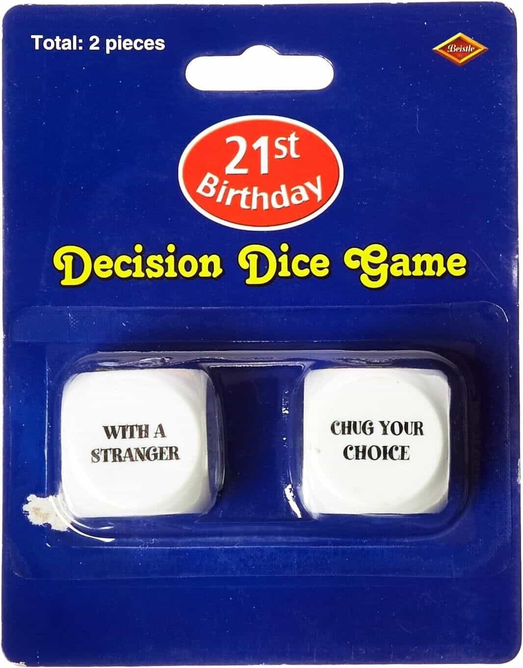 21st Birthday novelty Dice Game by  Beistle