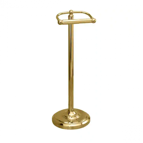 gatco-1436-double-post-toilet-paper-holder-in-polished-brass