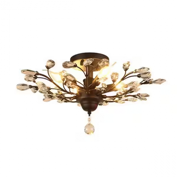 oukaning-hcx-am-4001-24-4-in-4-light-vintage-black-crystal-semi-flush-mount-branches-design-ceiling-light