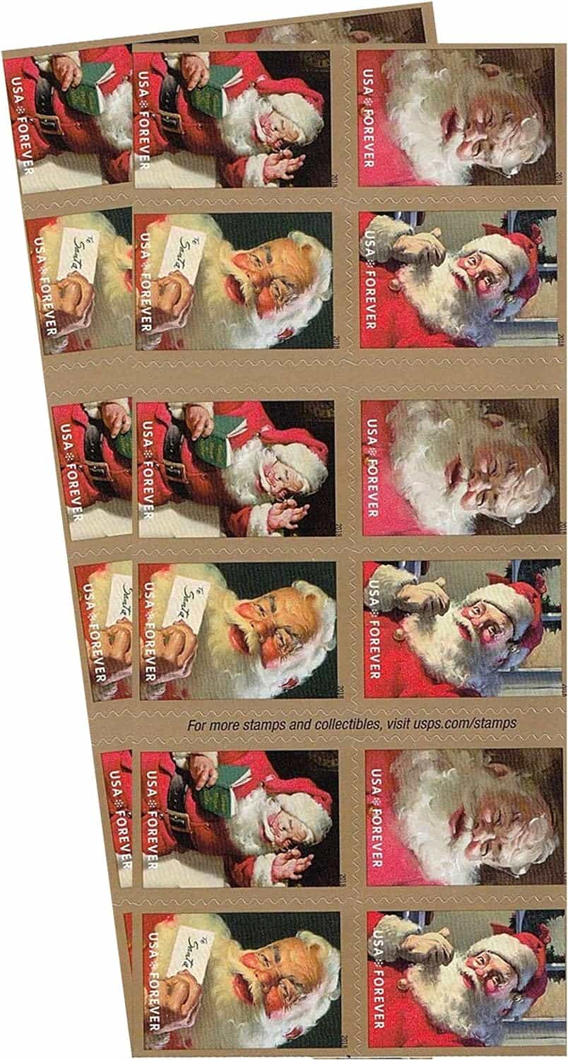 Sparkling Holiday Forever Postage Stamp 2 Books of 20 First Class US Postal  Christmas Celebrations Wedding Anniversary Party Traditions (40 Stamps)