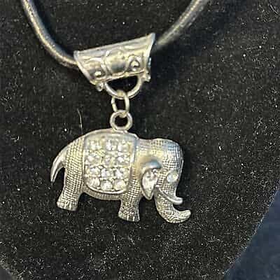faux-silver-elephant-with-faux-diamonds-necklace-on-black-rope