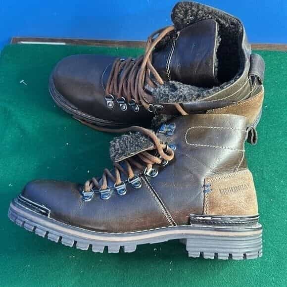 unionbay-brown-faux-fur-lined-lace-up-hiking-boots-size-10