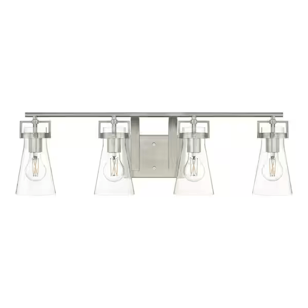 Home Decorators Collection 4001004SG962 Clermont 30.75 in. 4Light Brushed Nickel Bathroom