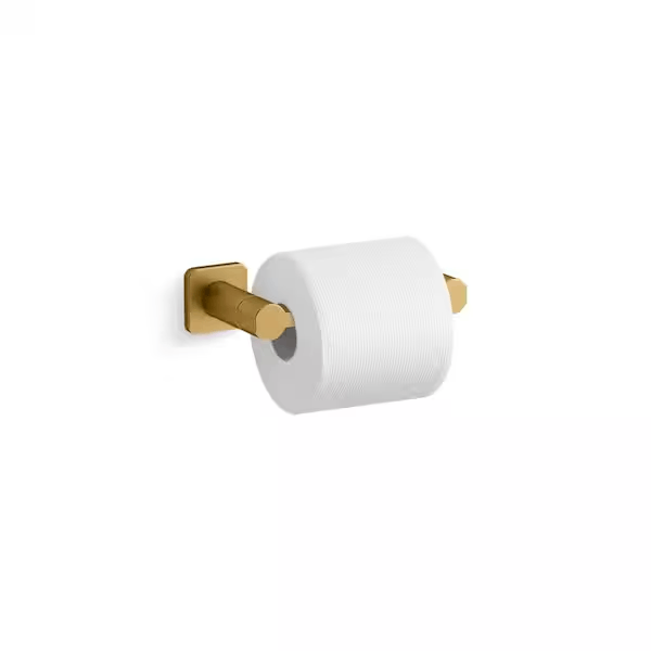 KOHLER 23528-2MB Parallel Pivoting Wall Mount Toilet Paper Holder in Vibrant Brushed Moderne Brass