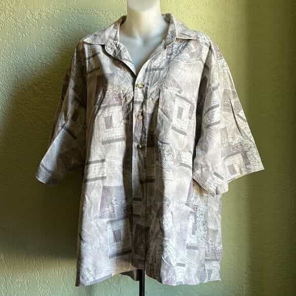 Ducks Unlimited Casual Button Down 100% Cotton Shirt Size Large