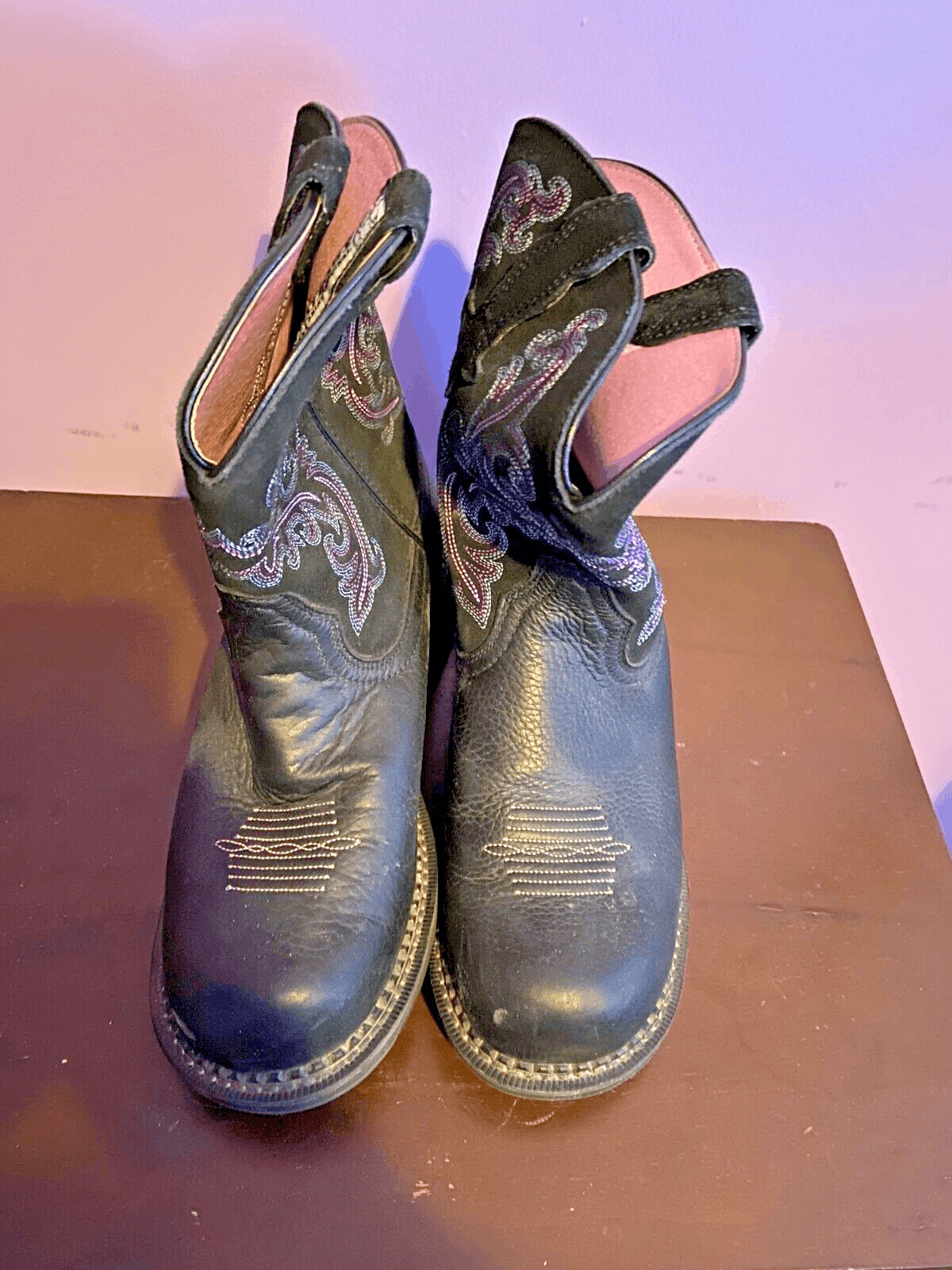 Fatboy Ariat Black Short Western Boots Size 10B