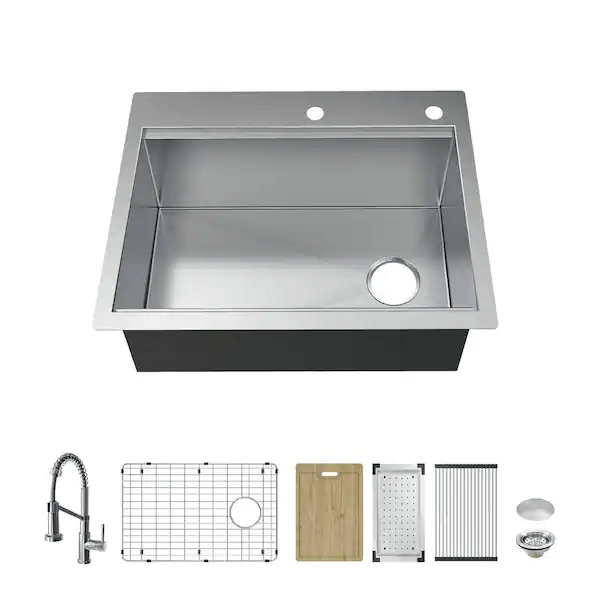 glacier-bay-fsd1z3022b1sa1-professional-30-in-all-in-one-drop-in-16g-stainless-steel-single-bowl-workstation-kitchen-sink-with-spring-neck-faucet