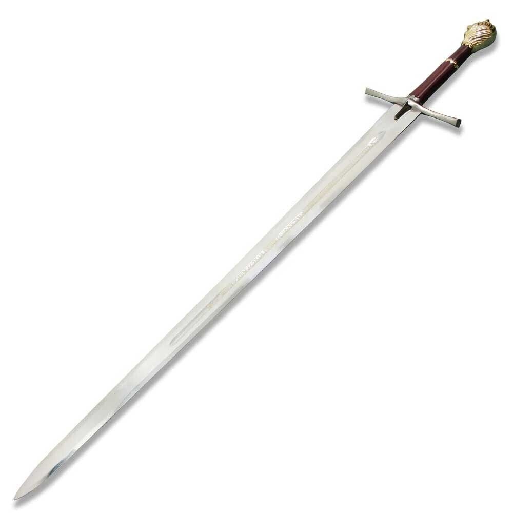 Chronicles Of Narnia Prince Sword Replica Gold Edition w/ Wall Plaque