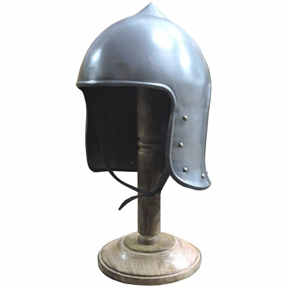 Medieval Open Faced Helm with Stand – LARP Functional