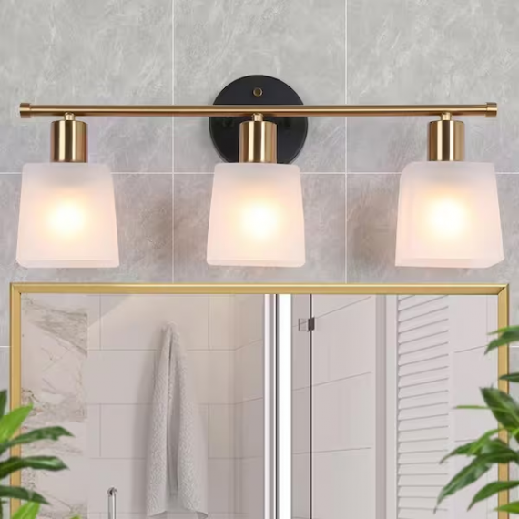 uolfin-628g867vfaa90w3-modern-bathroom-vanity-light-3-light-black-and-gold-powder-room-wall-sconces-with-square-frosted-glass-shades