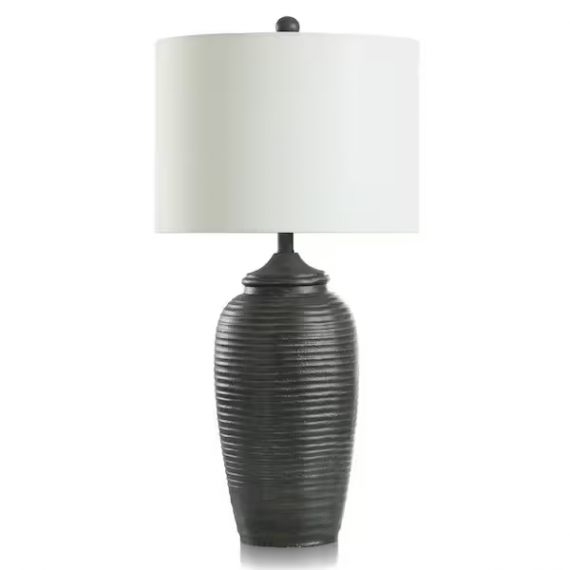 stylecraft-khl333322ds-charlotte-32-in-matte-black-off-white-urn-task-and-reading-table-lamp-for-living-room-with-white-linen-shade