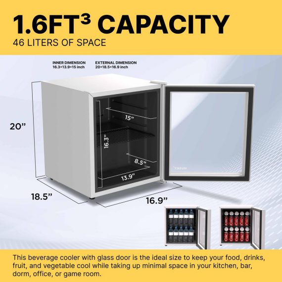husky-46l-beverage-refrigerator-1-6-c-ft-freestanding-counter-top-mini-fridge-with-glass-door-in-black