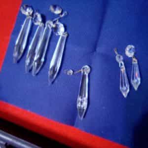 Lot Of 7 Assorted Vintage Crystal Chandelier Prisms