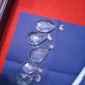 Lot Of 5 Vintage Crystal Prisms 2 Sizes