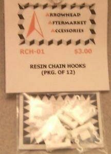 Resin Chain Hooks ~ 12 PC.