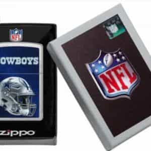 2 -Dallas Cowboys ORIGINAL STREET CHROME Zippo Lighters . Each Shown New In Box