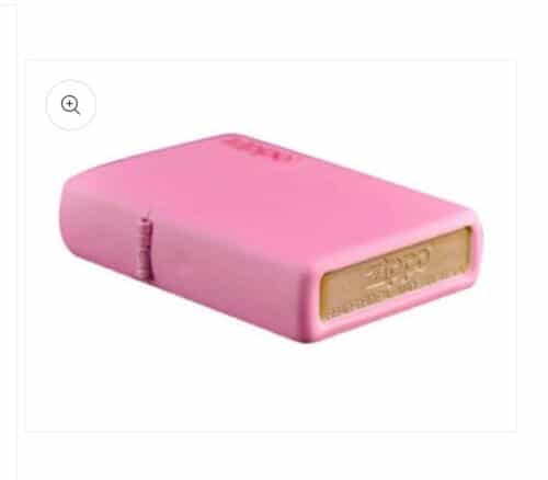 zippo-pink-matte-logo-pocket-lighter-free-shipping