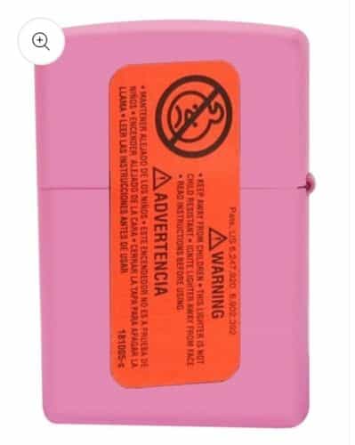 zippo-pink-matte-logo-pocket-lighter-free-shipping