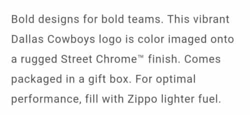 2-dallas-cowboys-original-street-chrome-zippo-lighters-each-shown-new-in-box