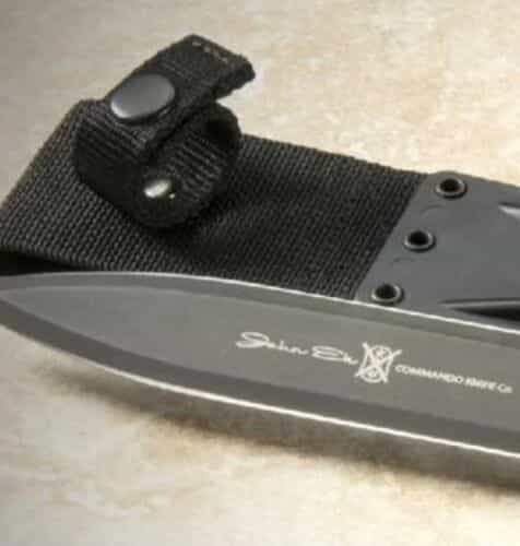 ek-commando-ek45-model-5-fixed-blade-knife-bowie-black-glass-nylon-handle