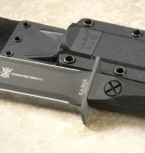 ek-commando-ek45-model-5-fixed-blade-knife-bowie-black-glass-nylon-handle