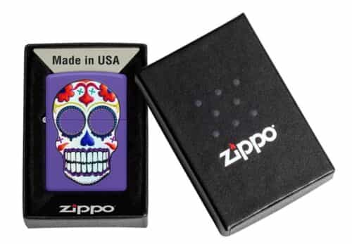 zippo-suger-skull-design-purple-matte-windproof-lighter-49859