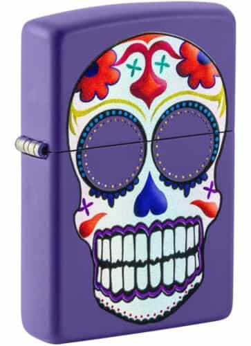 zippo-suger-skull-design-purple-matte-windproof-lighter-49859